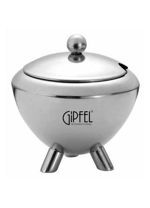 Сахарница gipfel oreole gp-9831 400 мл серебристая