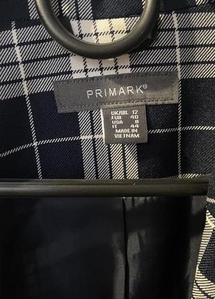 Жакет пиджак синий в клетку primark3 фото