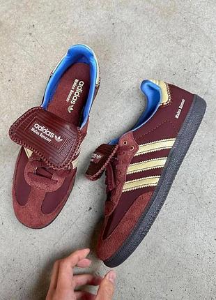 Кеди кросівки adidas samba wales bonner бордові