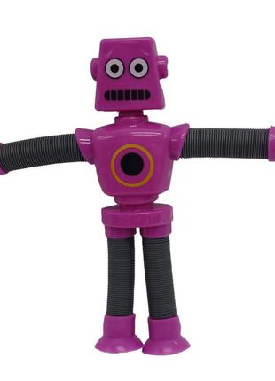 Kr дитяча іграшка антистрес робот із гнучкими телескопічними лапами zb-60 з підсвічуванням (violet)
