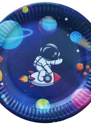 Kr набор бумажных тарелок "космос" 7038-0024, 10 шт