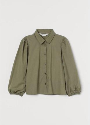 , коттоновая блуза, рубашка h&m 11-12 лет