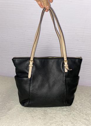 Michael kors jet set medium женская кожаная сумка оригинал