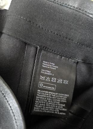 H&m брюки кожа штани шкіра натуральна шкіряні хс с м л4 фото