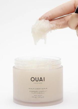 Скраб для тіла та волосся  ouai cleansing scalp & body sugar scrub7 фото