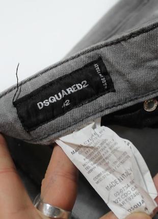 Dsquared2 ориніальні дизайнерські джинси скінні слім сірого кольору rap drill jeans розмір 4210 фото