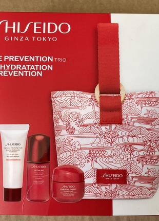 Shiseido trio hydration and prevention набор по уходу за лицом