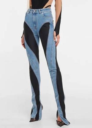Женские джинсы в стиле mugler (m/l)