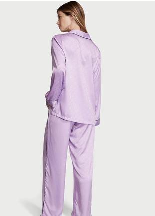 Оригинальная сатиновая пижама victoria’s secret в принт vs2 фото