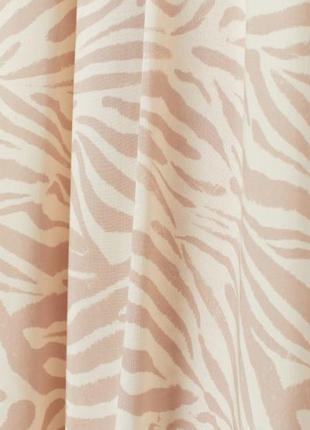 Кремовая зебровая миди юбка h&amp;m3 фото