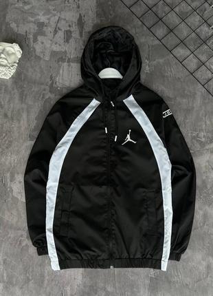 Ветровка jordan black, мужская ветровка, водоотталкивающая куртка1 фото