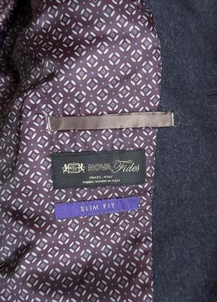 Чоловічий темно синій чорний класичний кежуал шерстяний піджак next7 фото