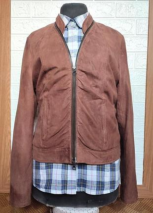 Кожаная куртка жакет 100% lamb pelle кожа ягнёнка rino & pelle luxury collection винтажная 🌾 38eur/наш 42-44рр