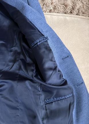 Мужской классический голубой синий пиджак burton menswear london8 фото