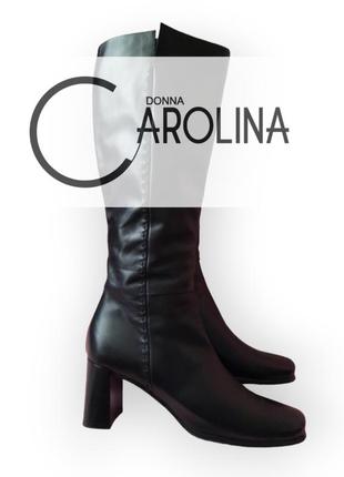 Donna carolina,італія, 100%шкіра,весняні високі чоботи сапоги р.40