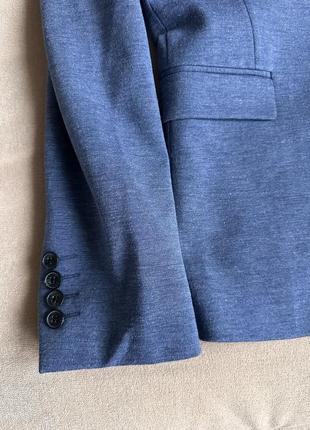 Мужской классический голубой синий пиджак burton menswear london7 фото