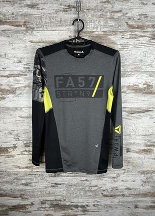 Мужская термо кофта reebok crossfit рашгард реглан pro combat swoosh dri fit