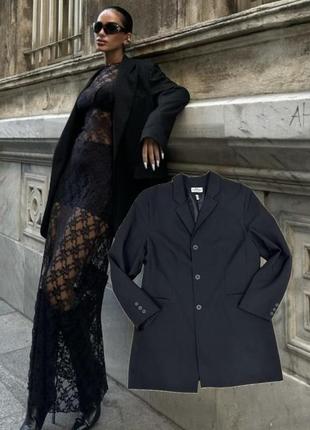 Пиджак удлиненный/пиджак стильный оверсайз
