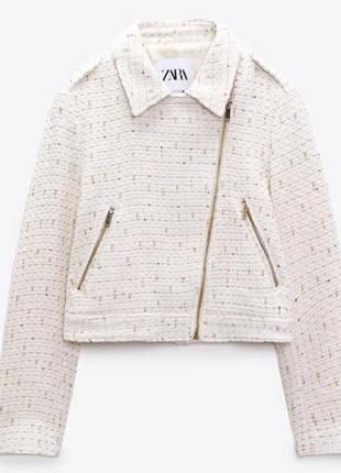 Твидовая куртка, пиджак zara размер s2 фото