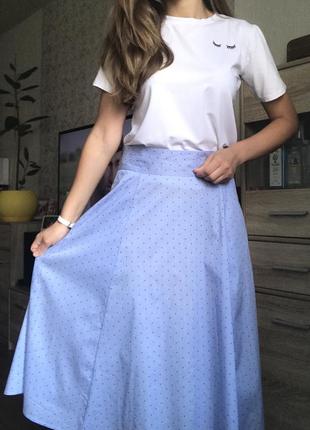 Юбка миди в полоску2 фото