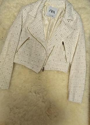 Твидовая куртка, пиджак zara размер s5 фото