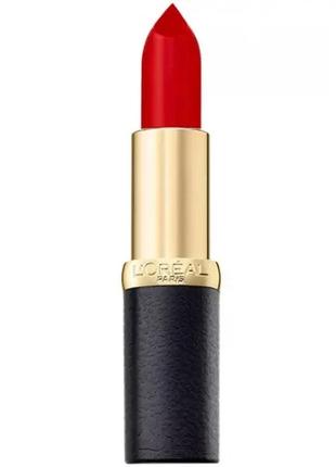 Помада для губ l'oreal paris color riche matte 346 - scarlette silhouette (скарлет силуэт)