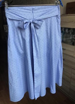 Юбка миди в полоску3 фото