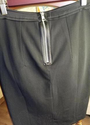 Чёрная юбка миди карандаш размер с6 фото