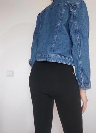 Джинсова куртка укорочена, джинсовка8 фото