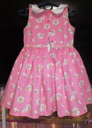 Нарядное нежное праздничное розовое пышное платье 2-4года4 фото