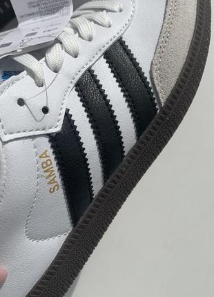 Кроссовки adidas samba white black brown4 фото