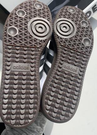 Кроссовки adidas samba white black brown3 фото