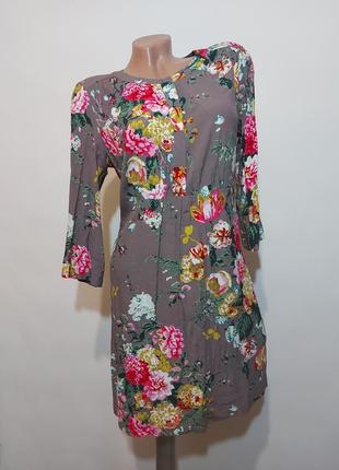 Платье цветочное натуральное ткань