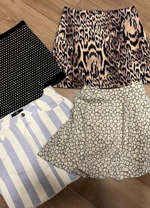 Юбка мини, юбка леопардовая, короткая юбка1 фото