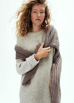 ♥️1+1=3♥️ h&m теплое вязаное платье свитер6 фото