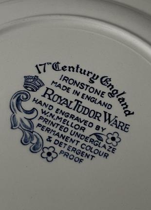 Комплект з 7 круглих тарілок royal tudor ware, англія.3 фото