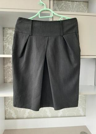 Стильная женская базовая офисная юбка миди