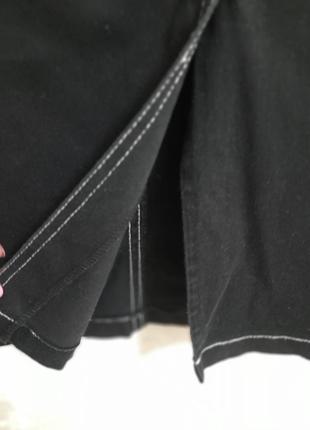 Актуальная базовая джинсовая коттоновая юбка большой размер4 фото