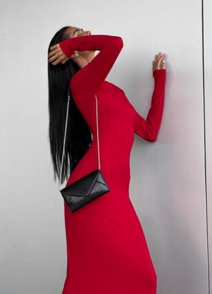Идеальное платье макси чёрное красное платье максы Черное Красное8 фото