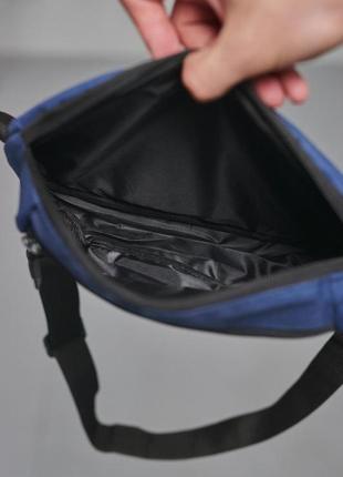 Поясна сумка(бананка) adidas синя чорне лого `gr`5 фото