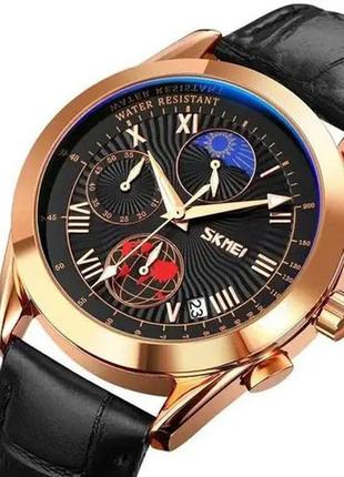 Часы наручные мужские skmei 9236rgbk, оригинальные мужские часы, модные мужские часы круглые2 фото