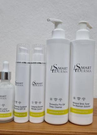 Smart 4 derma acnederm active набор для жирной и проблемной кожи