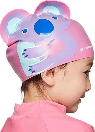 Детская шапочка для плавания/бассейна speedo koala prt character cap1 фото