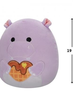 М'яка іграшка squishmallows – бегемот ханна (19 cm)2 фото