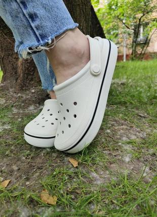 Crocband clog white sale