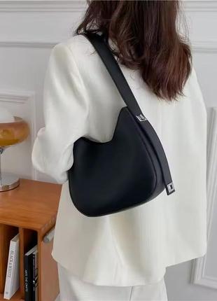 Женская сумка "эльза" черная. сумочка через плечо черного цвета3 фото