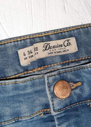 💝2+1=4 фирменные зауженные синие джинсы скинни высокая посадка denim co, размер 44 - 468 фото