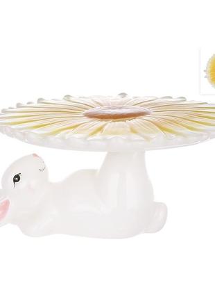 Блюдо керамічне кролик ,22*12 см