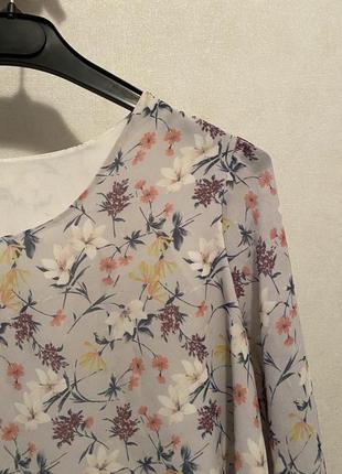 Блузка шифон квітковий принт2 фото