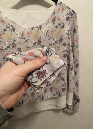 Блузка шифон квітковий принт5 фото